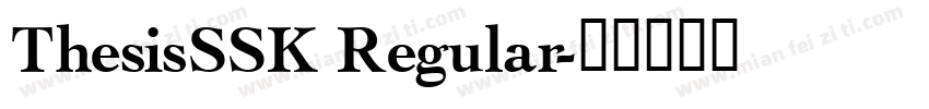 ThesisSSK Regular字体转换